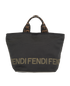 Small Shopping Bag, &pound;295, Handbags, Black, Canvas, Front view